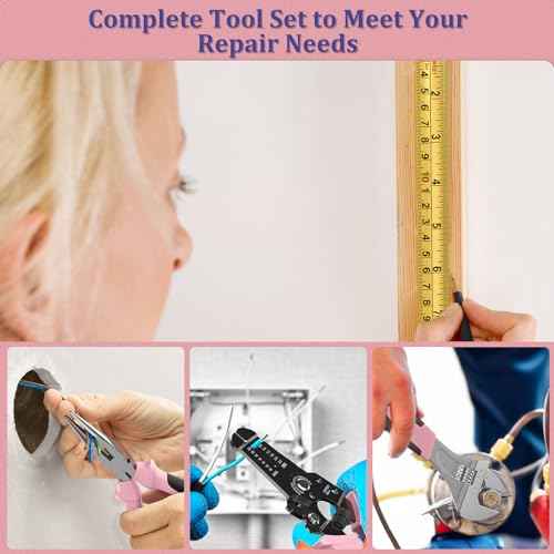 Sundpey Home Tool Kit 281-PCs - General Basic Home Auto Repair Tool Kits - Complete Portable Hand Tool Sets for Women - Tool Box Set with Socket Wrench Set & Screwdriver Sets & Hex Key & Pliers