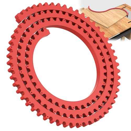 Pisman Router Edge Guide & Template Kit - 78" Plastic Woodworking Profiling Strip for Precision Trimming | Fits Bosch/Dewalt/Makita Routers | DIY Furniture, Cabinet & Table Edge Molding (Red)