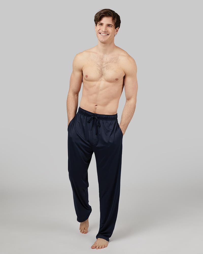 32 Degrees Men's Cool Classic Sleep Pant | Anti-Odor | 4-Way Stretch | Moisture Wicking, Navy, Large