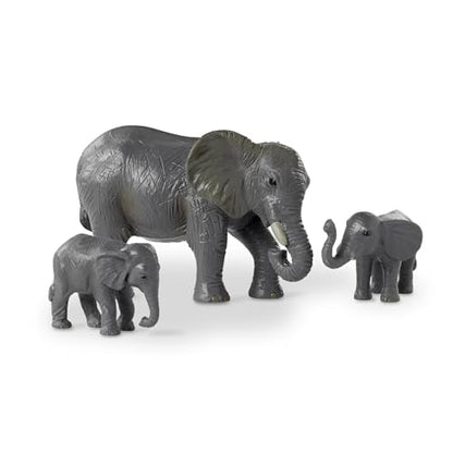Terra By Battat – 4 Pieces African Elephant Toys Family Set – Realistic Plastic Safari Animals Figures – Animal Toys for Kids 3+ Years – Elephant Gifts & Baby Shower Decorations