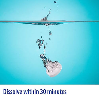 Clearwater Fast-Dissolving Chlorine Tablets, 167 Tabs for Hot Tubs & Pools, Quick-Acting Water Treatment