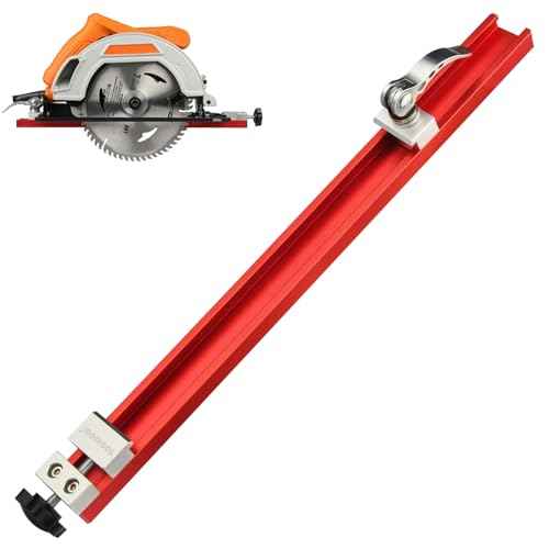TOOLCOOL Circular Saw Guide Attachment Aluminum Alloy Adjustable Cutting Guide Rail For Circular Saw Trimming Narrow Strips