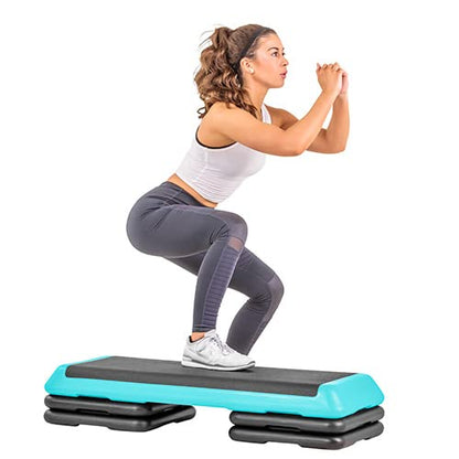 The Step Freestyle Grey Aerobic Platform, Health Club Size Steppers for Exercise
