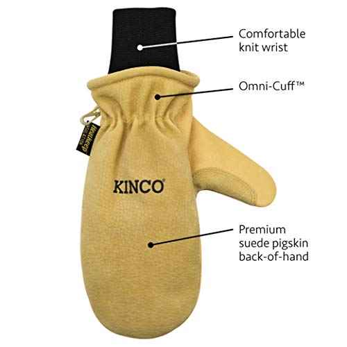 Kinco - Premium Leather Work and Ski Mitt with Nikwax Waterproof Wax, (901T)