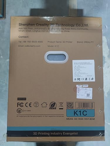 Creality K1C 3D Printer (2024 New Version) - Fast 600mm/s Printing Speed, AI Camera,Direct Extruder, Tri-metal Nozzle, Carbon Fiber Filament Support, Auto Leveling - Prints at High 300°C Temperature