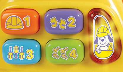 VTech POP and Drop Digger, Educational Push Along Digger for Toddler, Toy Gift for 12 Months to 2 3 Years Boys and Girls. English Version