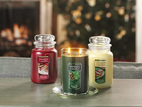 Yankee Candle, Balsam & Cedar Scented Candle, 22oz Large 2-Wick Tumbler with up to 110 Hour Burn Time