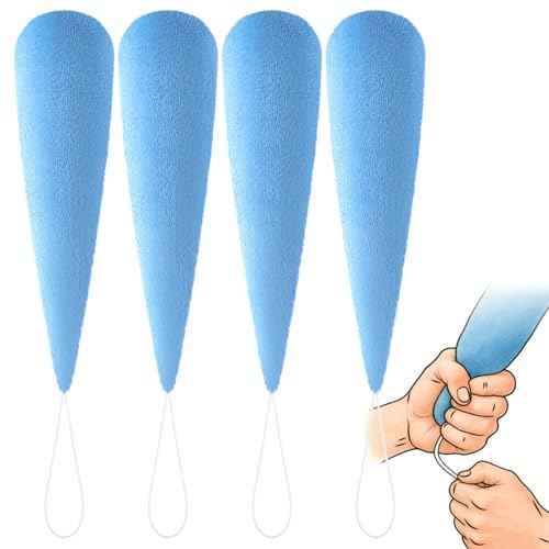 Soulchen 4 Pcs Palm Protector for Hand Carrot Shape Contracture Cushion with Wands, Support Finger Open Prevent Hand Contracture for Parkinson Dementia Arthritis