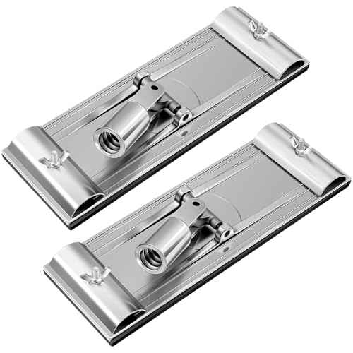 Hicarer 2 Pcs No-flip Pole Sander Head for Drywall with Quick Release Clips and Universal Coarse Thread Wall Ceiling Sander, Head Only