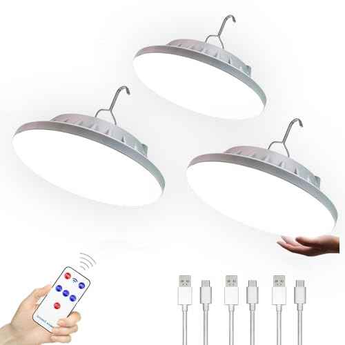Solar Camping Lamp Tent Lights Outdoor 4500mah Portable 120 LED USB Battery Rechargeable Lantern Remote Control Hooked Waterproof Hanging for Indoor Home Emergency Power Outages Hurricane 3 Pack
