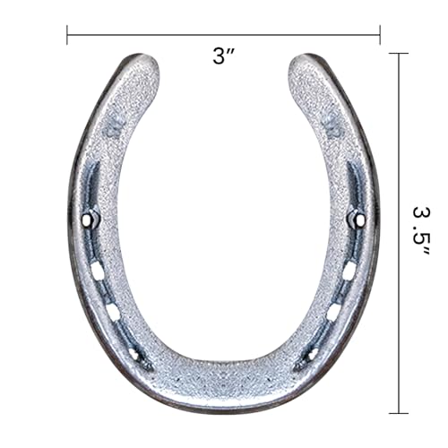 Carvers Olde Iron 3.5" Cast Iron Metal Horseshoe Set - Easy to Weld (20 Pieces)