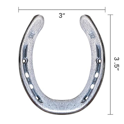 Carvers Olde Iron 3.5" Cast Iron Metal Horseshoe Set - Easy to Weld (20 Pieces)