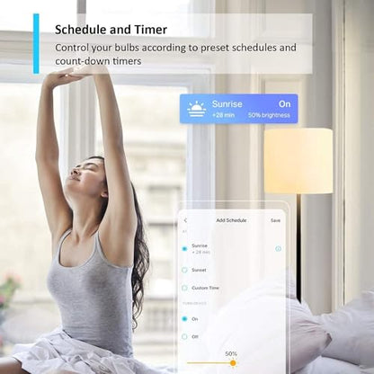 Tapo L510B (2-Pack) B22 Smart Bulb, Alexa Light Bulb, WiFi Smart Light Bulb, Dimmable, 8.3W (60W), Schedule & Timer, Away Mode, Energy Saving, Preset for Convenience, Voice Control with Alexa & Google