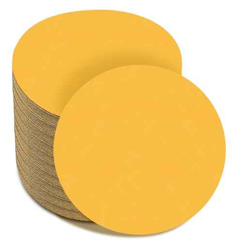 6 Inch - No Hole Hook and Loop Sanding Discs 600 Grit, Random Orbital Sandpaper for Automotive and Woodworking - 100 Pack