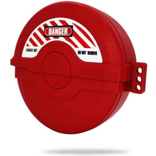 TRADESAFE Gate Valve Lockout - Lockout Tagout Valve for 5 inch to 6-1/2 inch Diameter Handles, OSHA Compliant Gas Lock, Impact Resistant Propane Tank Lock