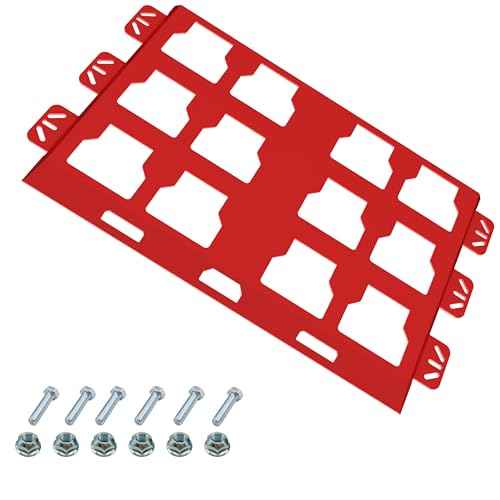 Mounting Plate Compatible with Milwaukee Packout, 100 Lbs, Metal with Powder Coat, for Tool Storage and Organization System (Full Plate-Red-1)