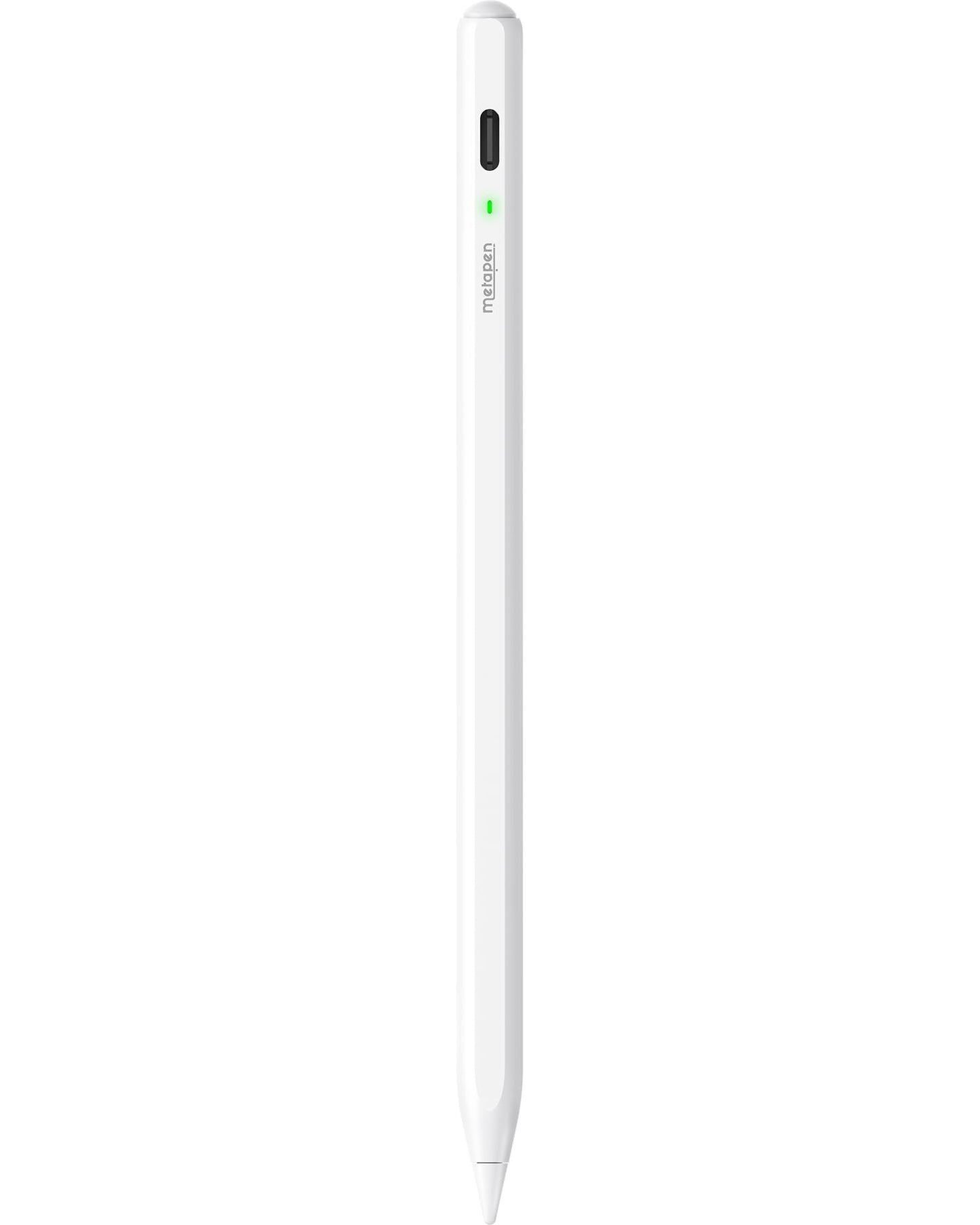 Metapen Pencil Air8 for Apple iPad 2018-2025, (20H Battery Life), 2Min Fast Charge, High Precision Stylus Pen for iPad 11 A16/10/9/8/7/6th Gen, Pro 12.9/11/13 Inch M4, Air 3/4/5/M2/M3 (White)