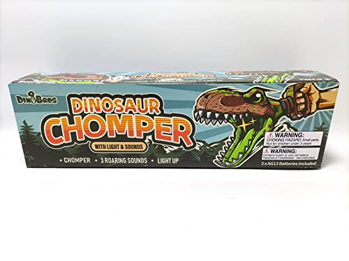 DINOBROS Dinosaur Chomper Toys for Kids with 3 Roar Sounds and Light Jurassic Dinosaurs Grabber Claw T-Rex Reacher Robot Hand Pincher Dino Snapper