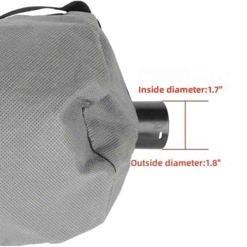 Kikeep Drywall Sander Dust Collection bag Wall Grinding Machine Collection Bag Drywall Sander Attachment (1 Pack with 2m hose)