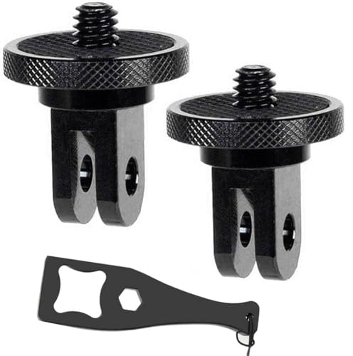 Aluminum Camera Tripod Adapter 1/4"-20 Conversion Adapter Mounts Compatible with Gopro Action Cameras Insta360 and Other Standard 1/4 Accessories, Quarter Inch Mount Adapter (Type AA)