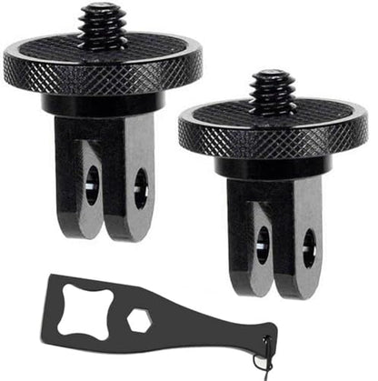 Aluminum Camera Tripod Adapter 1/4"-20 Conversion Adapter Mounts Compatible with Gopro Action Cameras Insta360 and Other Standard 1/4 Accessories, Quarter Inch Mount Adapter (Type AA)