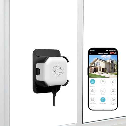 EVERSECU 2K Window Camera with Adhesive Mount, Starlight Color Night Vision, Motion Detection, 2-Way Audio, 2.4G/5G WiFi, Compatible with Alexa, Perfect for Front Door, Porch, Backyard Monitoring
