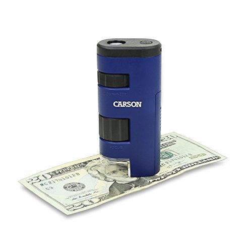 Carson Pocket Micro 20x-60x LED Pocket Microscope Handheld STEM Toy (MM-450)