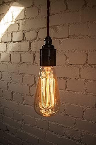 ST64 Vintage Light Bulbs with E27 Edison Screw Cap, Squirrel Cage Shaped Filament Bulb, 2700K Warm White Dimmable, Pack of 6