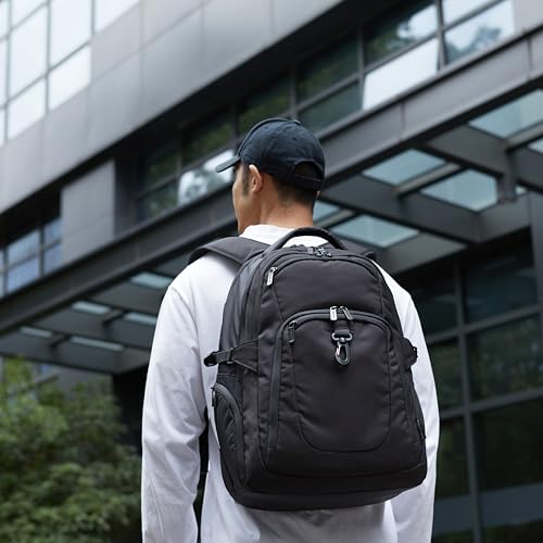 Amazon Basics Travel Laptop Backpack for 17 in / 43.1 cm Laptop, Black