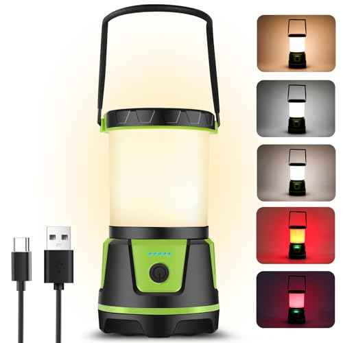 Rechargeable Camping Lantern 3000 Lumens ? LED Flashlight with 5 Modes, IP54 Waterproof, 7500mAh Battery, Portable Bright Light for Power Outages, Emergencies, Hurricanes & Hiking