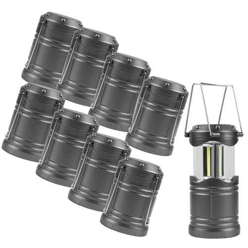 Lichamp 8 Pack LED Lantern Camping Light, Battery Operated Lanterns COB Super Bright for Power Outages Indoor Emergency Outdoor Camping Hiking Kit, B8GY