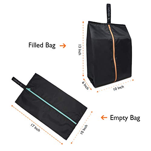 Ecoright Shoe Bags for Travel, Set of 2, 100% Recycled Water-Resistant Zipper Pouch Bags, Shoe Bags for Storage, Travel Essentials for Men & Women