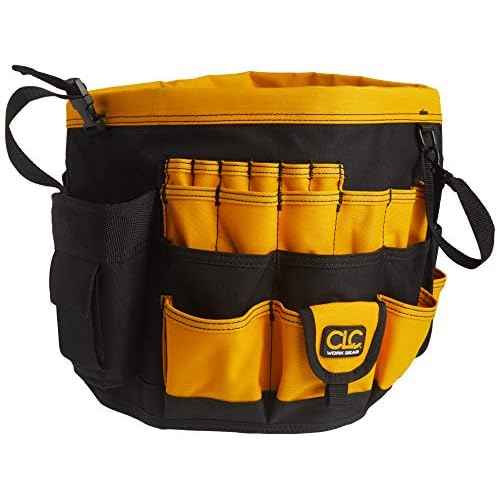 Custom Leathercraft4122 In & Out Bucket, 61 Pocket, Black/Yellow