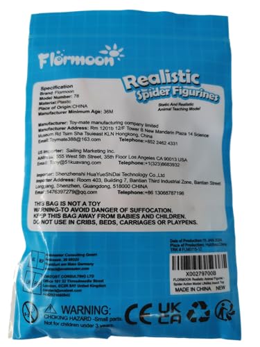 FLORMOON Realistic Animal Figures - Spider Action Model Lifelike Insect Toy Figures - Educational Learning Toys Birthday Set for Boys Girls Kids Toddlers (Giant Whiteknee)