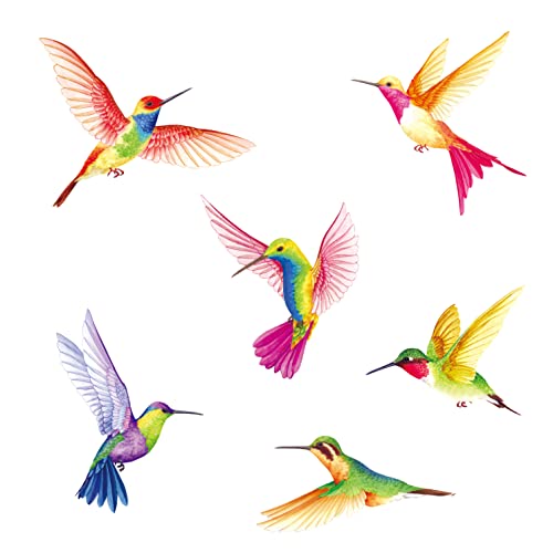 BASHOM DS2-4002 Hummingbirds Wall Stickers Decals Kids Peel and Stick Removable for Nursery Bedroom Living Room Art murals Decorations Vinyl Spring Flying