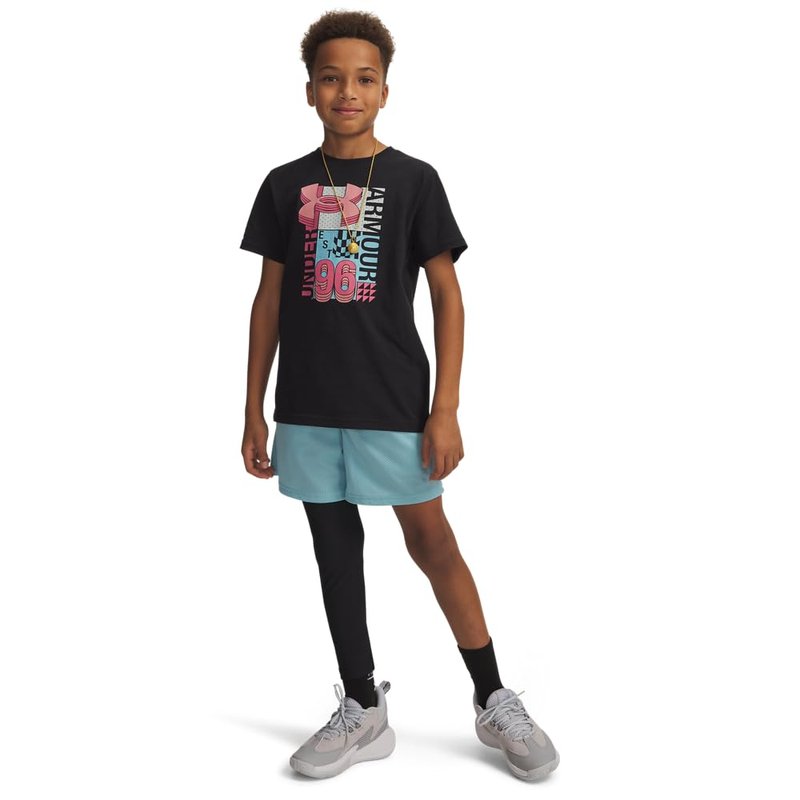 Under Armour Boys' Tech Mesh Shorts, (425) Blue Haze / / Black, Small