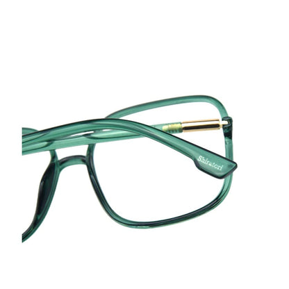 Shiratori Woman's New Retro Blue Light Blocking Glasses Oversized Nerd Eyeglasses Frame Anti Blue Ray Computer Game Glasses Green