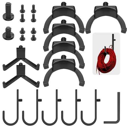 23 Piece Shed Storage Hooks Kit, Heavy Duty J/U/V Shape Tool Hangers with Screws, Compatible with Suncast, Craftsman Shed Shelves & Accessories