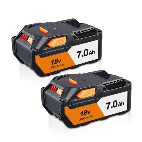 2Pack 7.0Ah Compatible with Ridgid 18V Battery Replacement for Ridgid Battery Li-ion 18V R840087 R840086 R840085 R840083 R840089 AC840085 AC840086 AC840087P AC840089