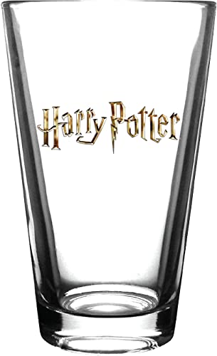 Harry Potter Pint Glass Set - Includes House Crests: Gryffindor, Slytherin, Hufflepuff, & Ravenclaw -16 oz. Capacity - Set of 4 Glasses