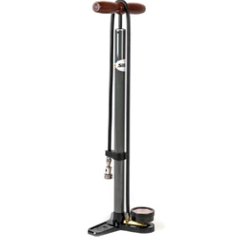 SILCA Pista Plus Bicycle Tire Pump | 120psi max Pressure, 2.5" Gauge | Presta & Schrader Valve | Durable Hose | High Performance | Bike Floor Pump