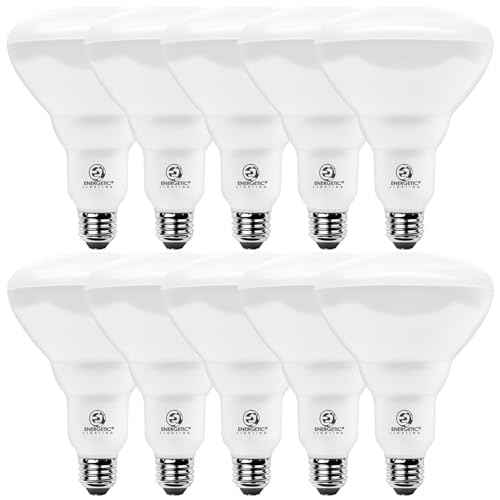 Energetic BR40 LED Indoor Flood Light Bulbs, Dimmable, 5000K Daylight, 110W Equivalent, 1600LM, E26 Base, Recessed Can Light, High Lumen, Flicker Free, UL Listed, 10 Pack