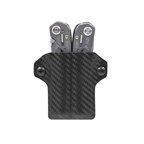Clip & Carry Kydex Multitool Sheath for The Gerber Suspension - Made in USA - EDC Multi Tool Sheath Holder Holster Cover - Carbon Fiber Black