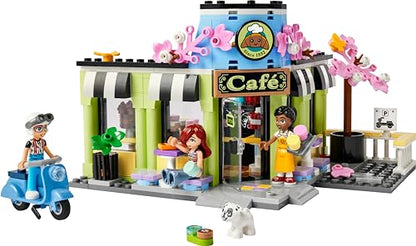 LEGO Friends Heartlake City Café Toy for Kids, Bakery Building Set, Birthday Gift Idea for 6 Plus Year Old Girls and Boys, with 3 Mini-Dolls and a Dog Figure 42618