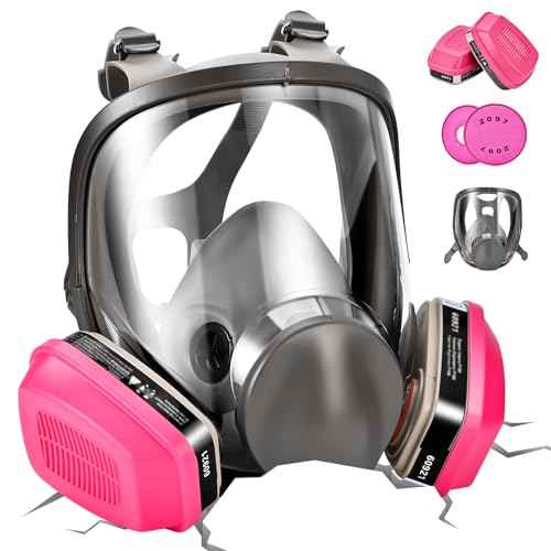 Gas Mask for Painting, Woodworking, Construction, Sanding, Spraying, Chemicals, DIY and More