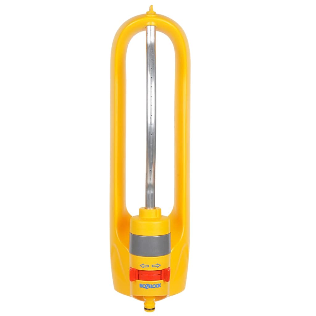 HOZELOCK - Rectangular Oscillating Sprinkler Plus 180 m² : Small-area Spray Sprinkler on Sled, Ideal for Lawns and Established Plants, Adjustable Oscillation Zone: 15 Jets Uniform Watering [2972P0000]