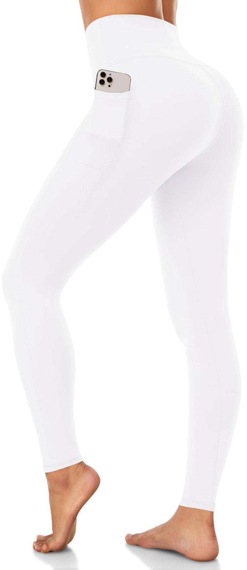 High Waisted Leggings for Women with Pockets - Tummy Control No See-Through Yoga Pants for Workout Running