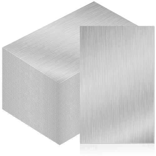 Therwen 120 Pcs 5 x 7 Inch Flashing Aluminum Flashing Sheet Metal Roof for Shed Weatherproofing Areas of Roof Around Chimneys or Skylights (Silver)