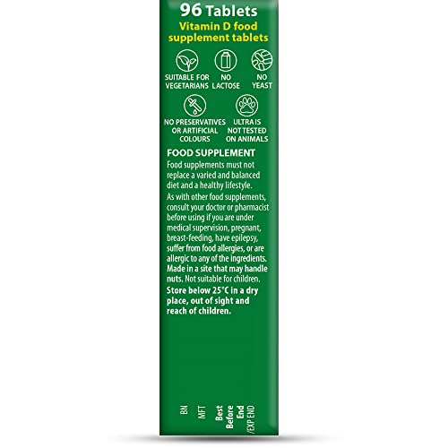 Vitabiotics Ultra Vitamin D Tablets 2000IU Extra Strength - 96 Count (Pack of 2)