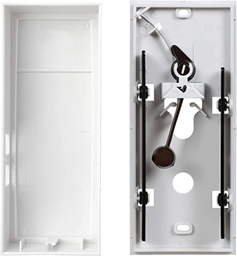 Newhouse Hardware MCHBV Wireless Mechanical Two-Note Chime and Door Button with Built-in Viewer, One Size, White/Brass